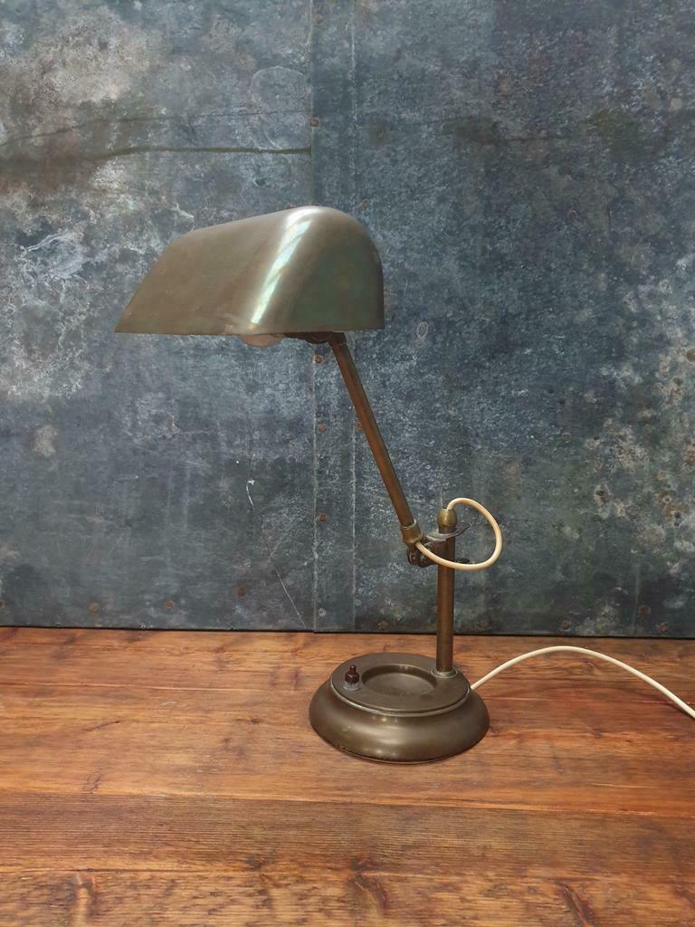 Antique brass desk lamp