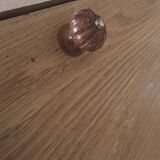 Vintage raw oak secretary