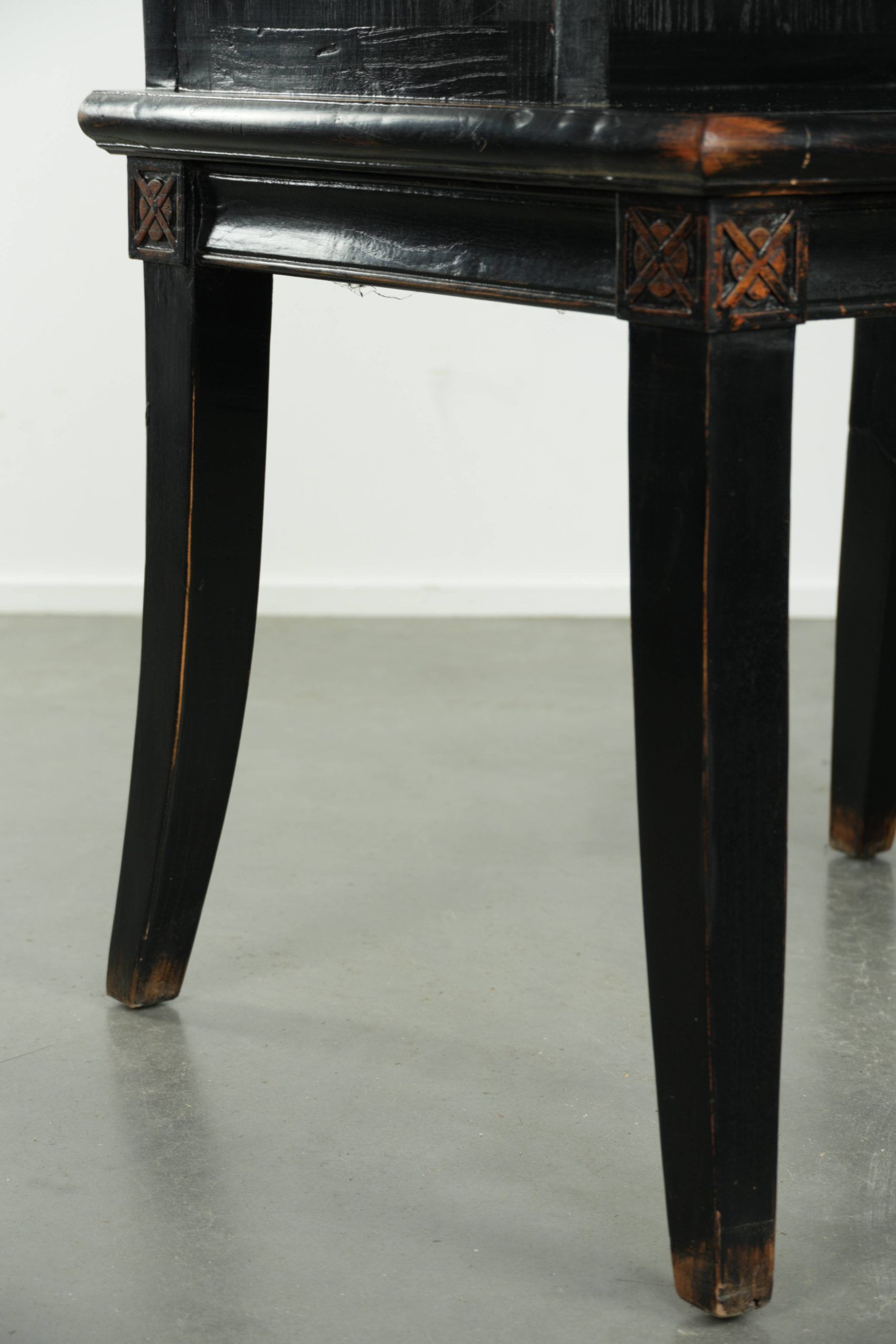 Chaise en bois noir / chaise d'appoint de style chinois