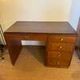 Art Deco desk in wood and walnut veneer.