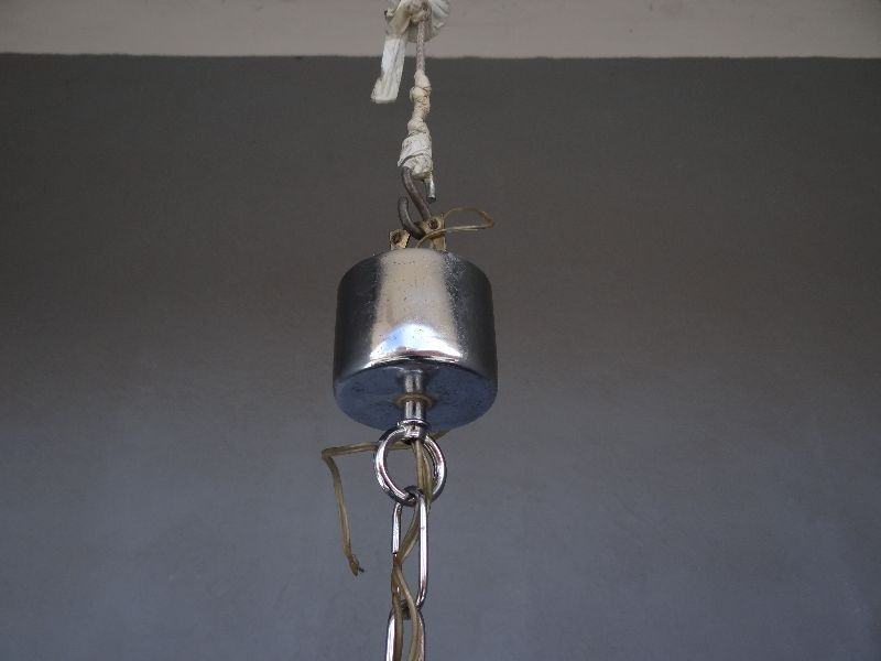 Chandelier design 1970 steel chrome
