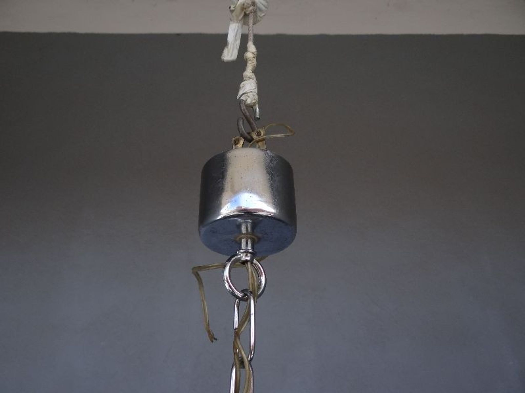 Chandelier design 1970 steel chrome