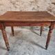 Table française ancienne en noyer – Table de cuisine ou bureau du XIXe siècle avec tiroir (100 × 64 × 74 cm)