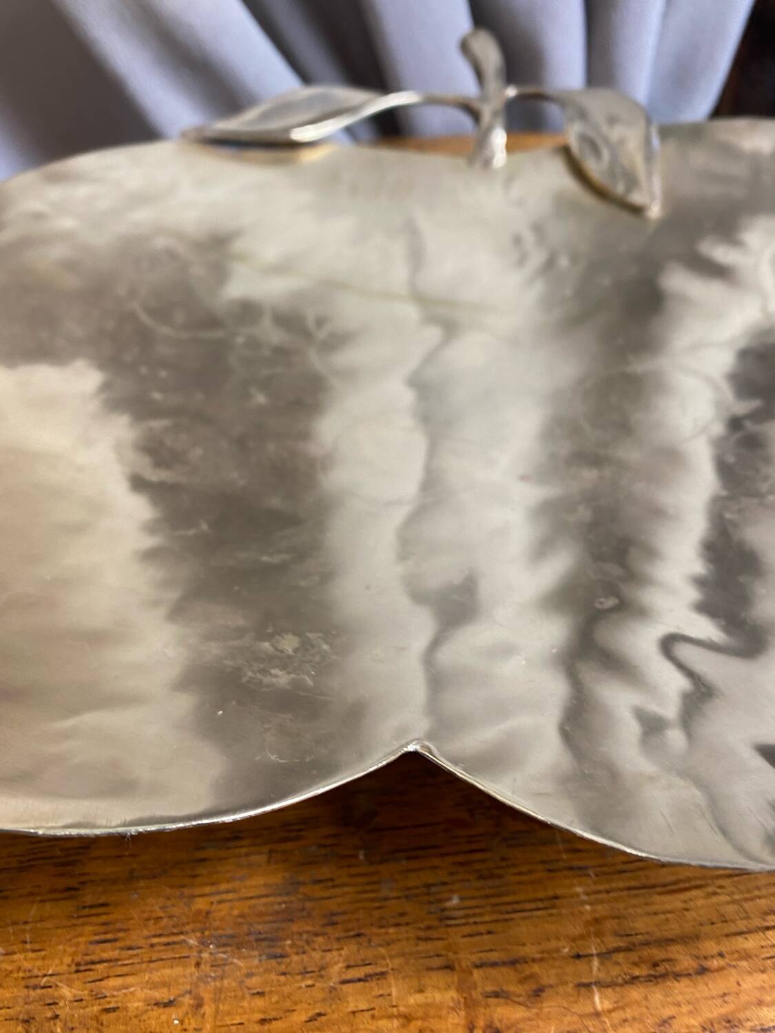 Large brass bowl, in the shape of an apple