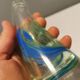 Beau vase en verre fait main, du Danemark des années 1960-70