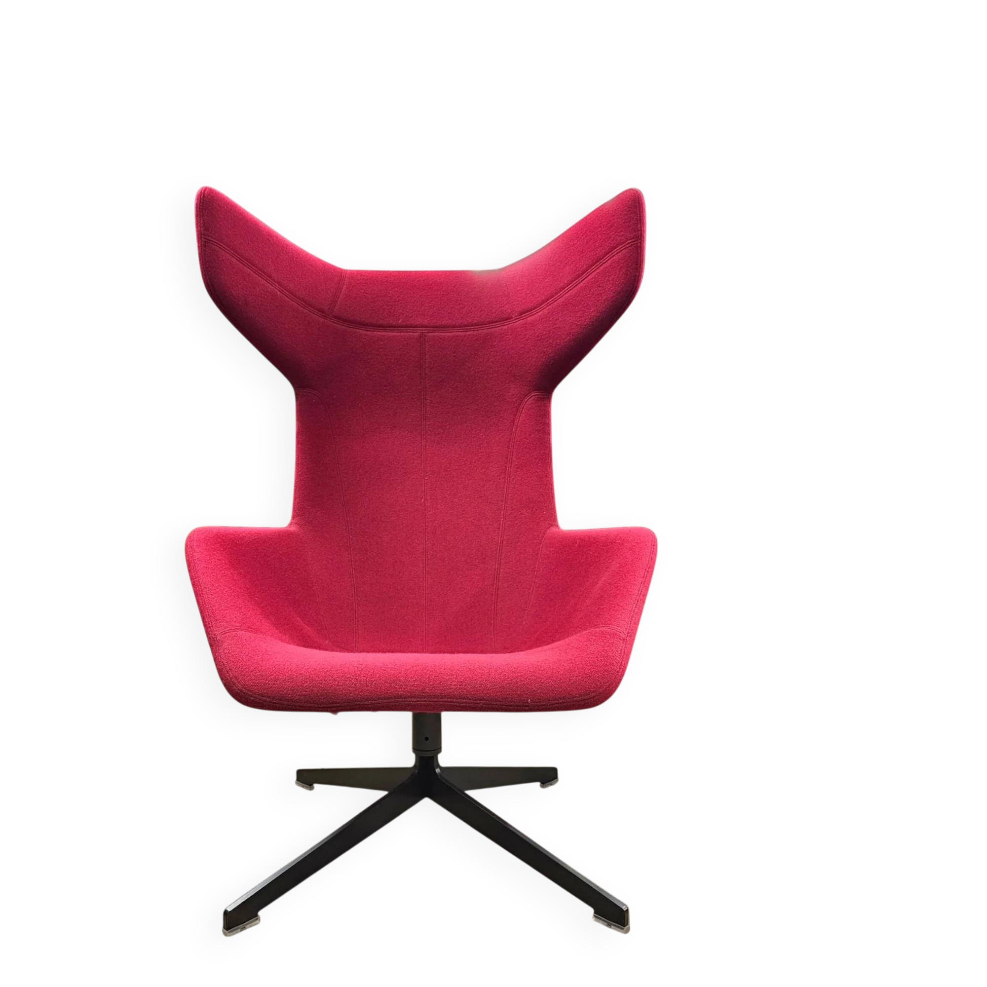 Alfredo Häberli / armchair “Take a line for a walk” / Moroso / Italy / design 2003 / red wool