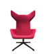 Alfredo Häberli / armchair “Take a line for a walk” / Moroso / Italy / design 2003 / red wool