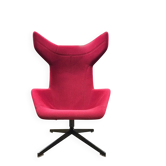 Alfredo Häberli / fauteuil “Take a line for a walk” / Moroso / Italie / design 2003 / laine rouge
