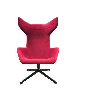 Alfredo Häberli / armchair “Take a line for a walk” / Moroso / Italy / design 2003 / red wool
