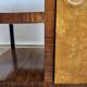 Pair of Art Decò bedside tables in walnut and thuja