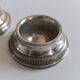 Pair of silver-plated metal candlesticks from Maison Barbier