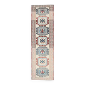 Tapis couloir fait main Oushak turc des années 1970 73x245