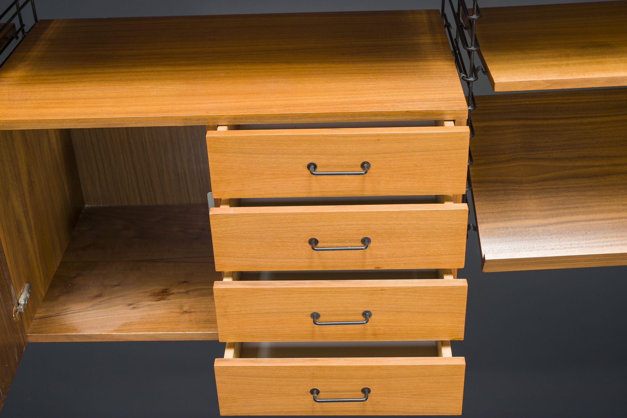 Teak Shelf System from Musterring International, 1960s, Set of 19