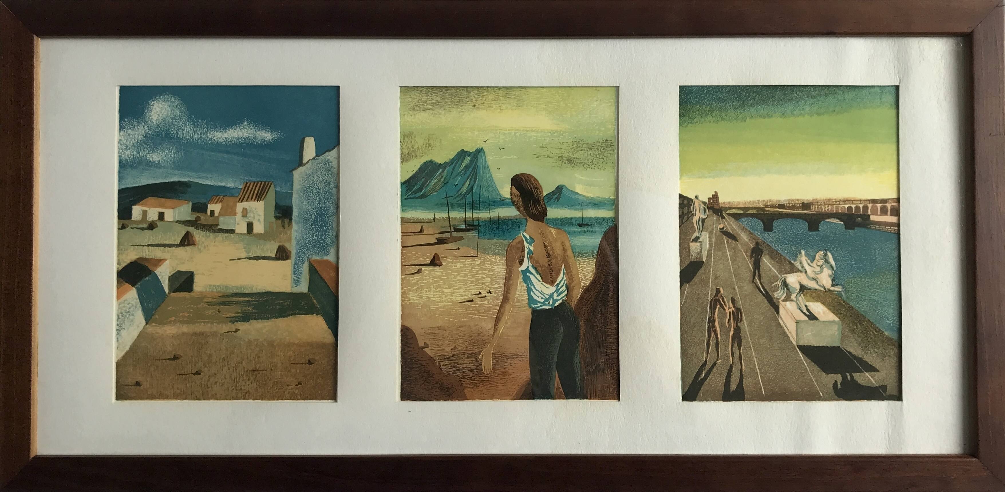 LAFAGES, three lithographs of modernist inspiration, 1971