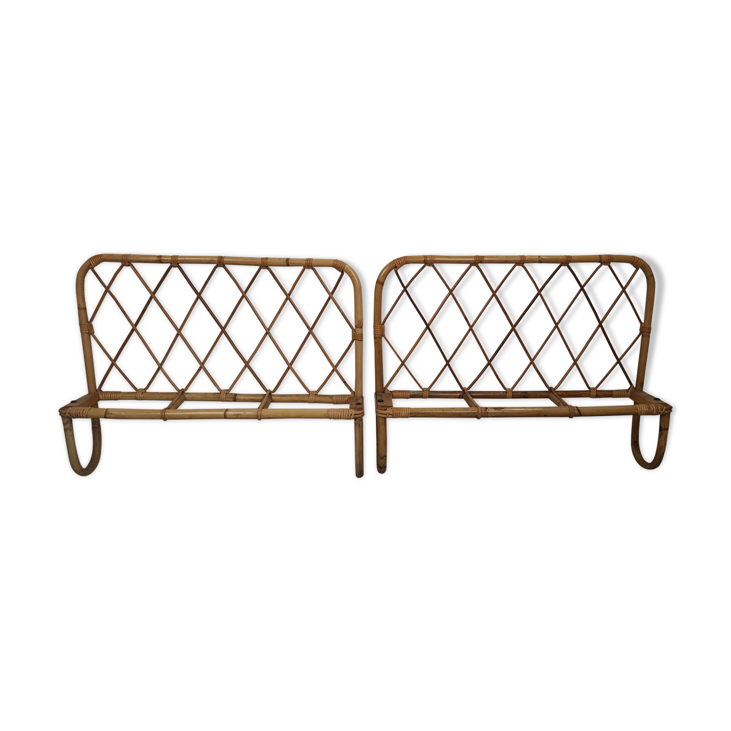 Rattan head and footboard from the 60s/70s