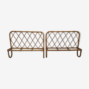 Rattan head and footboard from the 60s/70s
