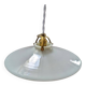 Old hanging lampshade in white opaline Art Deco 1930 Ø 25.5 cm