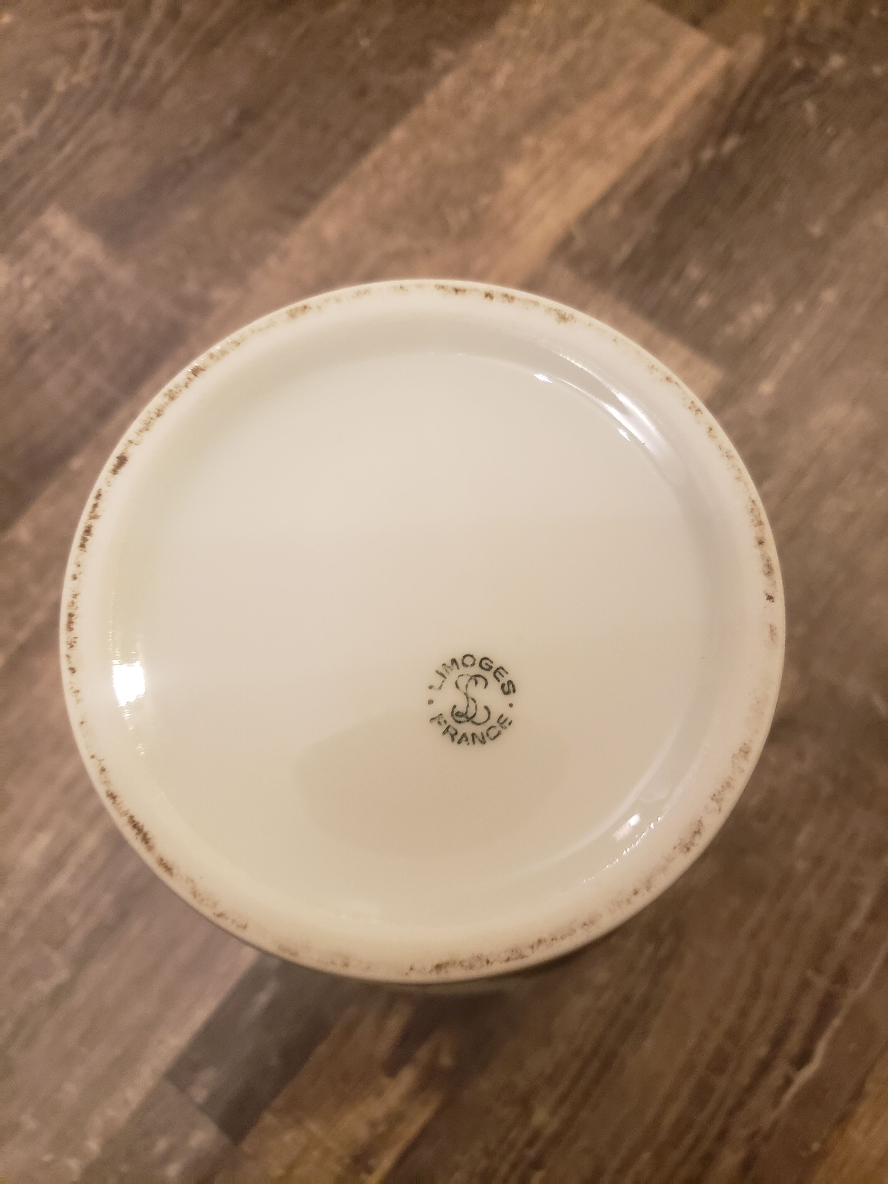 Limoges porcelain vase floral decoration