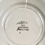 Set of 4 Sarreguemines "Amazonas" dinner plates, late 19th-early 20th century