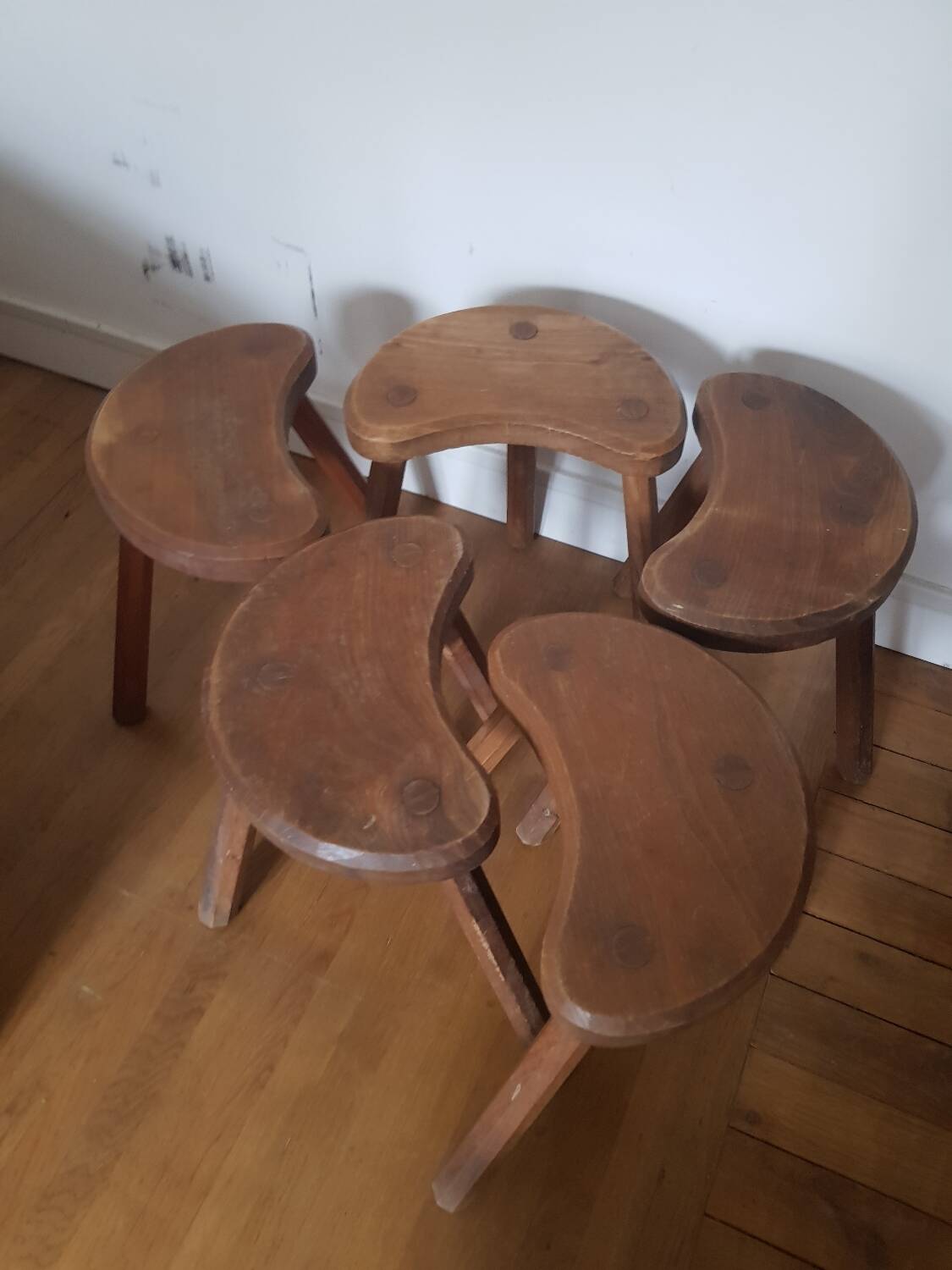 Set of 5 vintage tripods