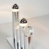 Pair of polished wall lamps by Gaetano Sciolari