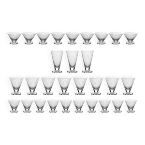 30 verres en cristal