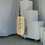 Small lantern-shaped rattan suspension H35 D15