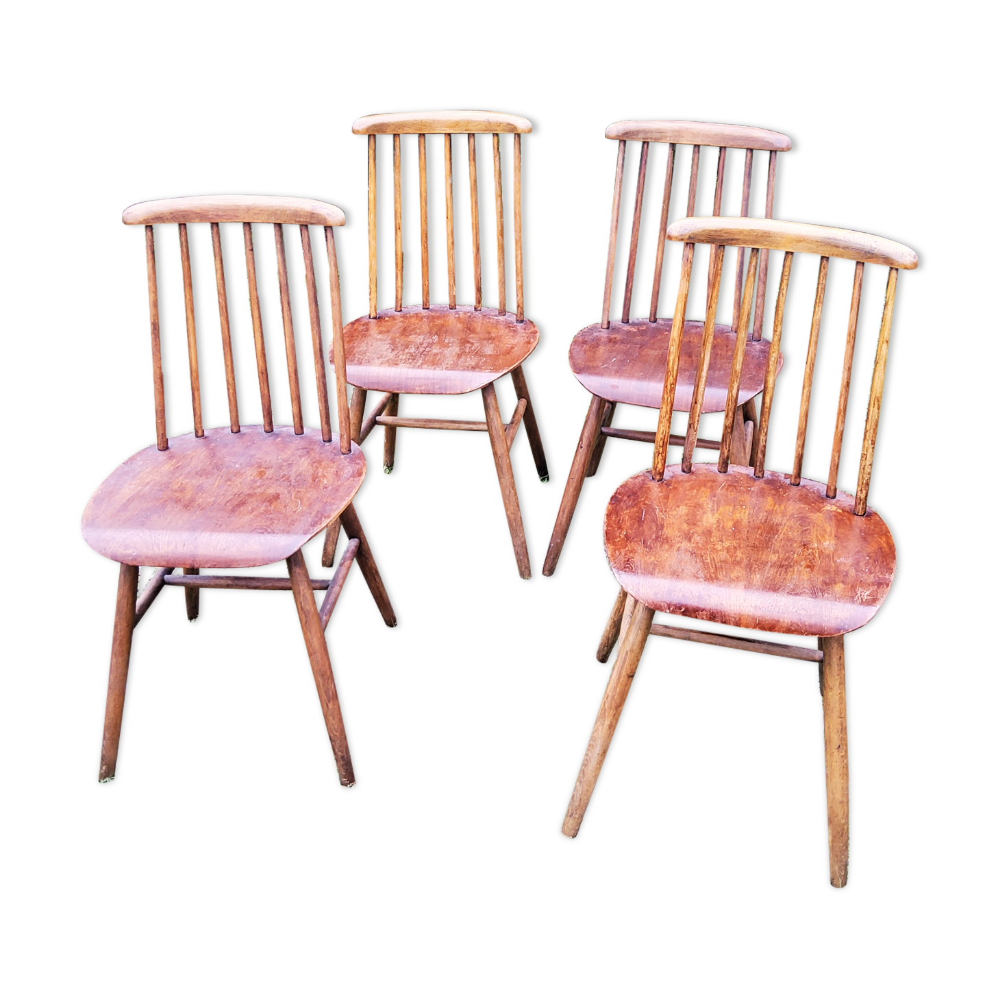 4 Scandinavian chairs fanett Ilmari Tapiovaara from the 50s