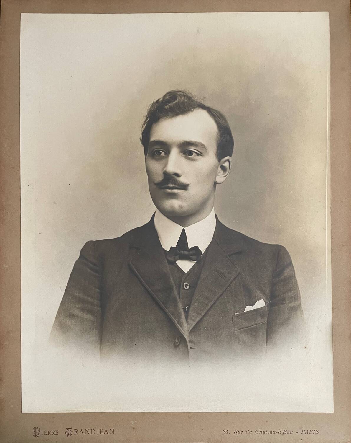 Pair of 19th century portrait photos by Pierre Grandjean