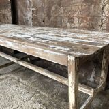 Table console patine blanche