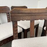 Set of 6 brutalist chairs from the 1940s