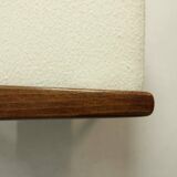 Vintage Armchair Lounge chair White Bouclette Wooden Armchair Mid Century Modern