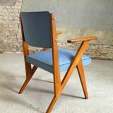 fauteuil bridge en chêne, 1950