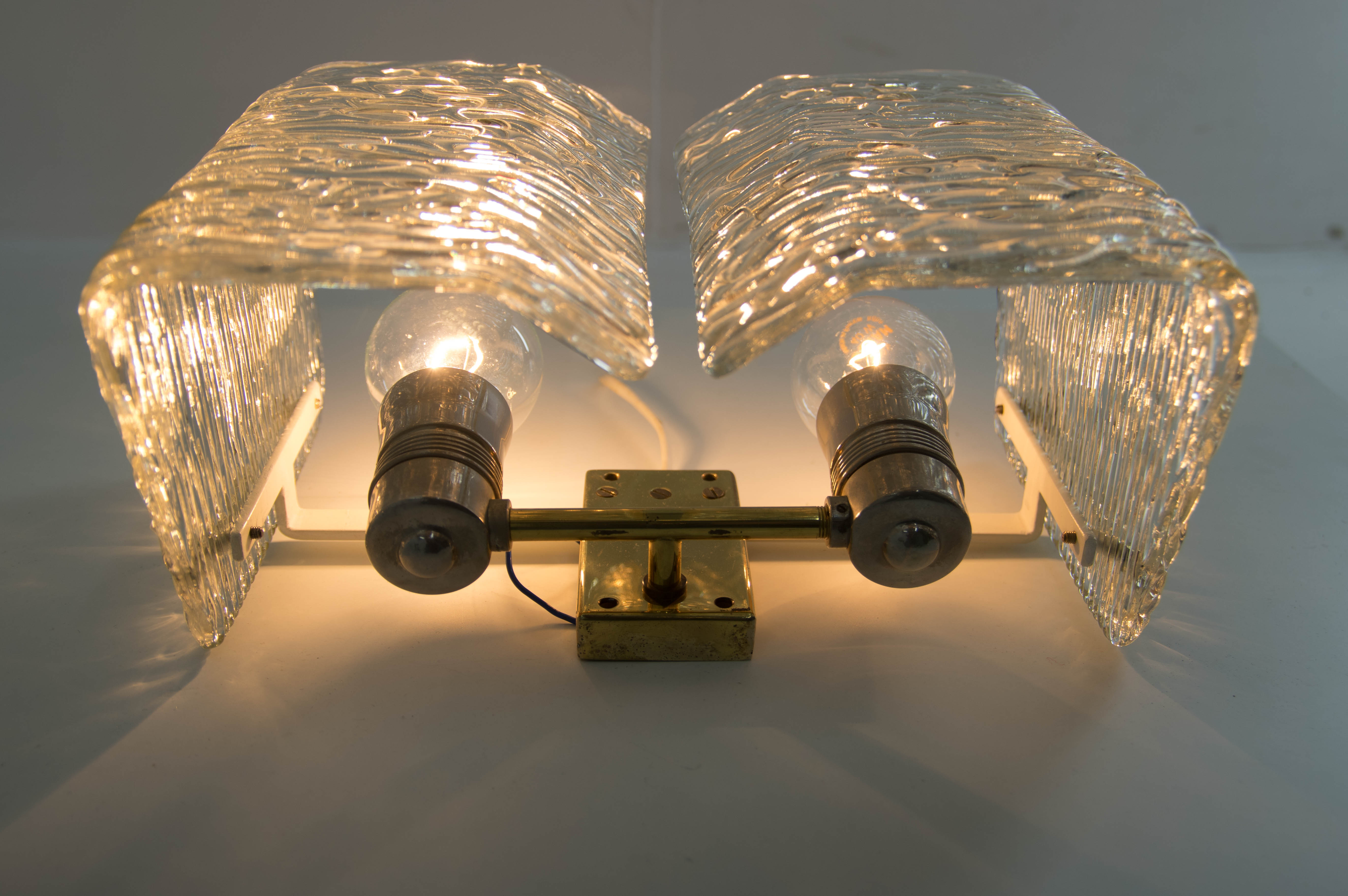 Set of two wall lamps by kalmar, 1950s