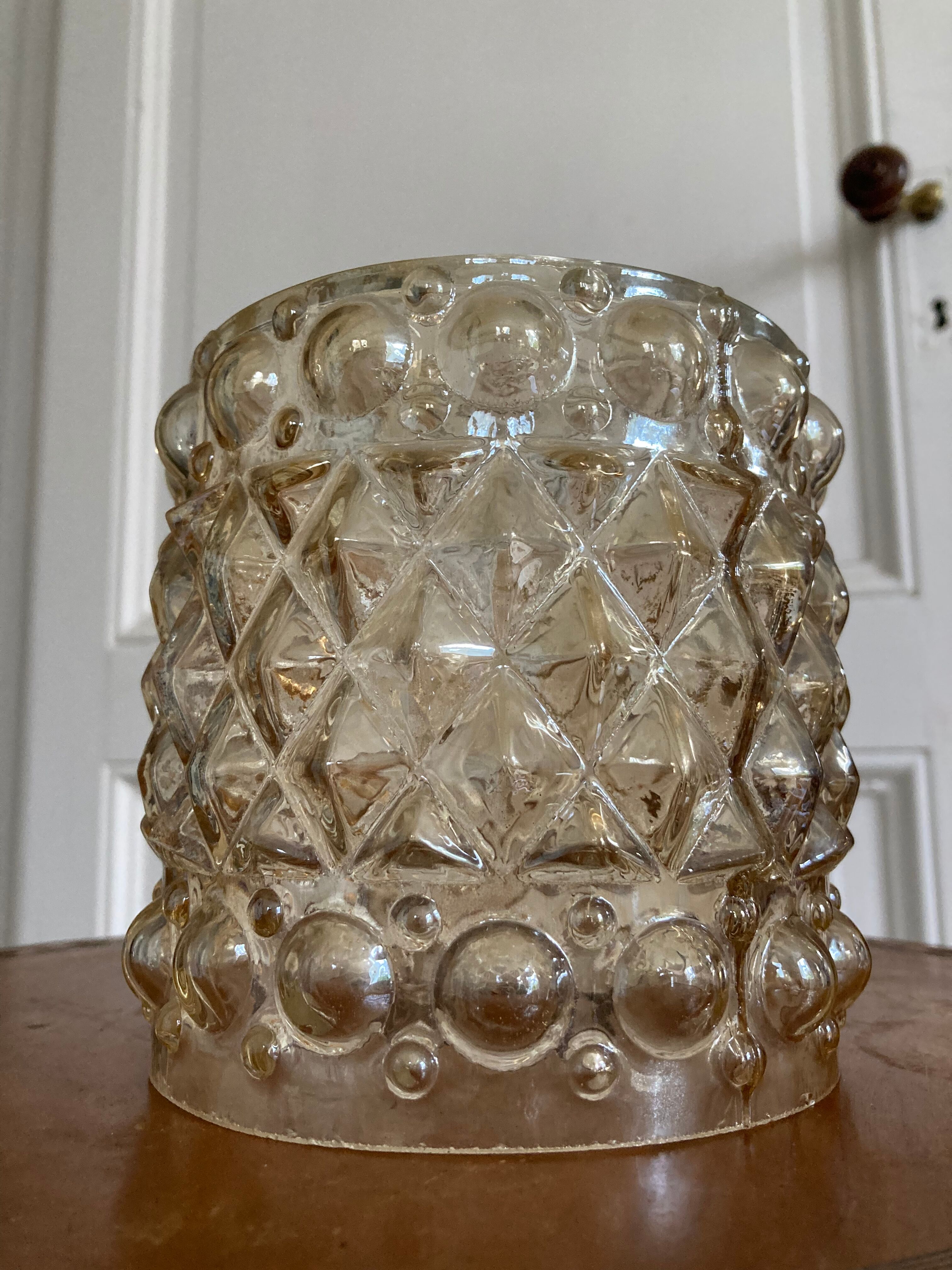 Amber glass swing vintage shade