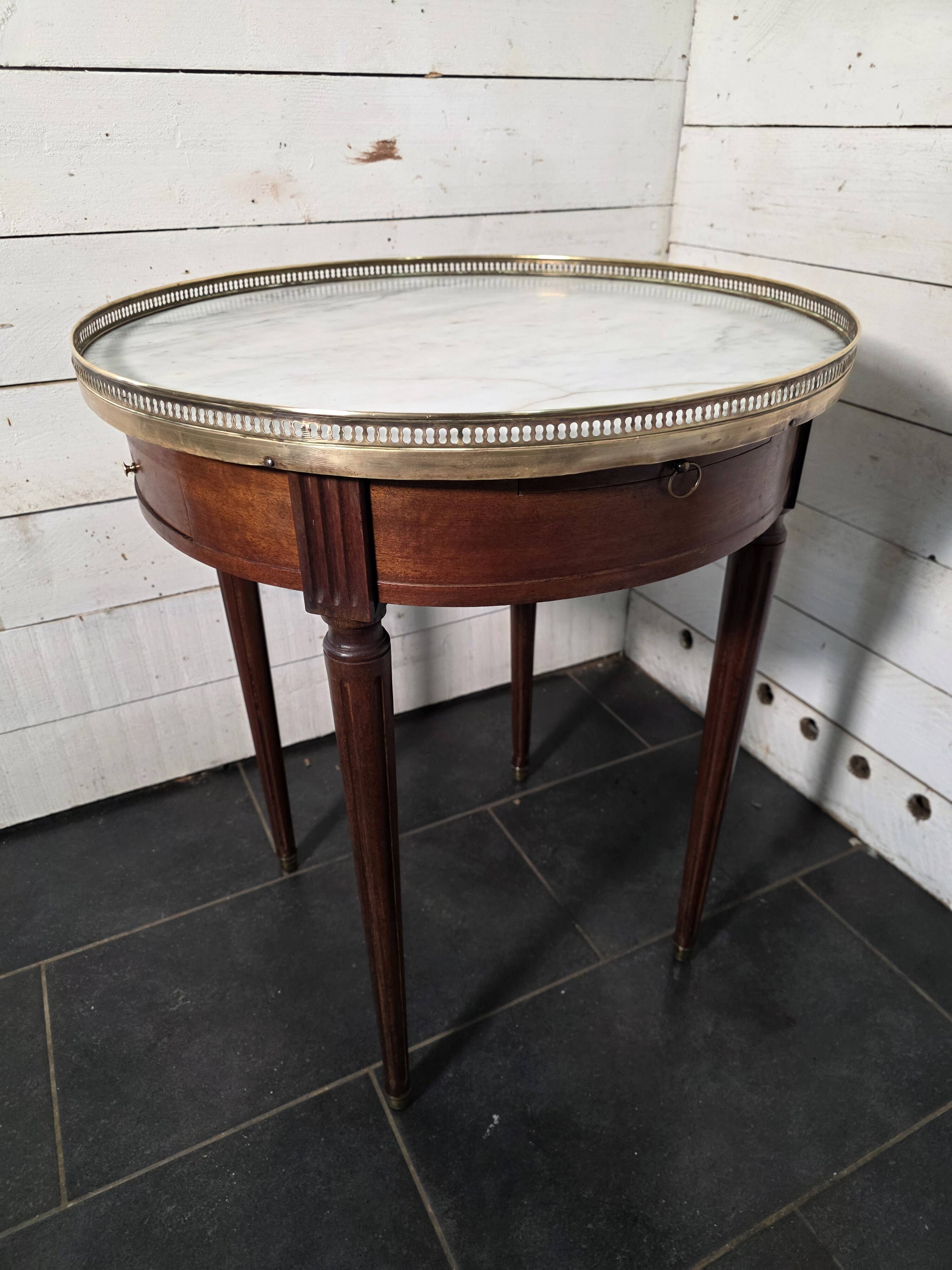 Louis XVI style bouillotte table in mahogany
