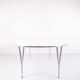 Super Ellipse dining table - Model B614 - white laminate - Piet Hein, Bruno Mathsson & Arne Jacobsen - Fritz Hansen