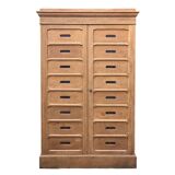 Armoire de notaire en chêne brut massif, 1920