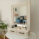 Large vintage rattan and cane mirror from the 70s