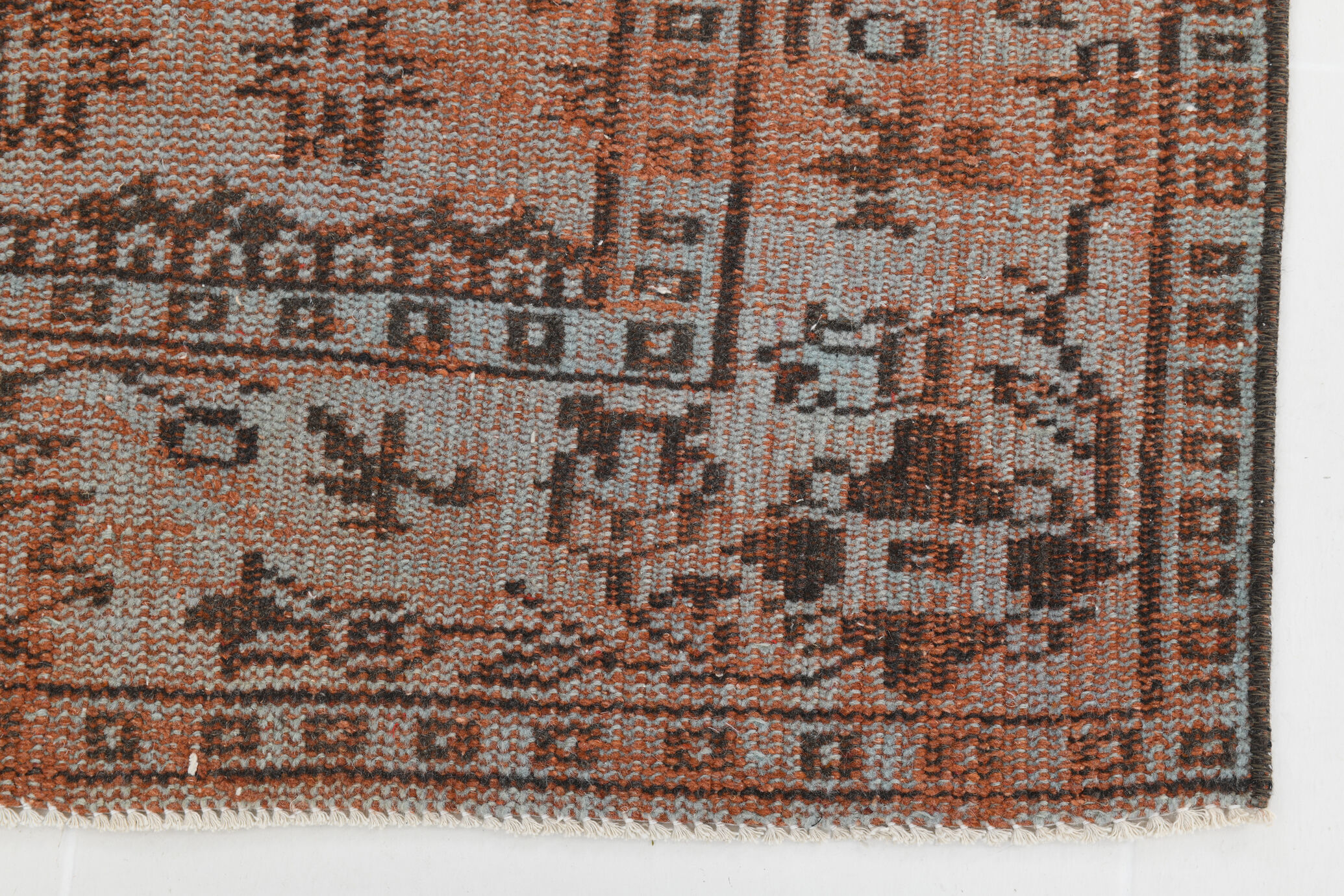 5x9 overdye vintage persian rug, 279x167cm