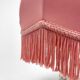 Crystal bedside lamp and silk dome lampshade 60's