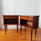 Pair of Scandinavian style bedside tables 1970