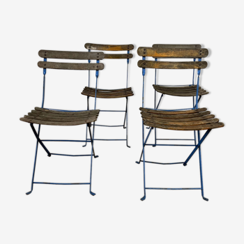 Lot de 4 chaises pliantes guinguette