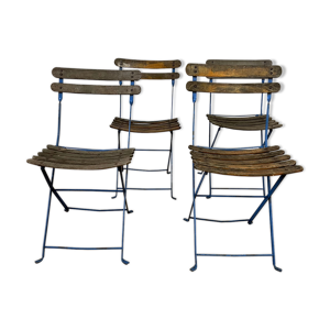 Lot de 4 chaises pliantes guinguette