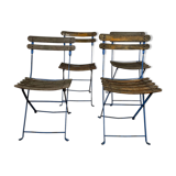 Set of 4 folding chairs guinguette