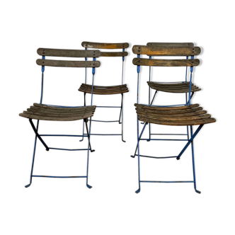 Lot de 4 chaises pliantes guinguette