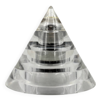 Space age lucite conical smoking set, Italy 1970