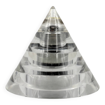Space age lucite conical smoking set, Italy 1970