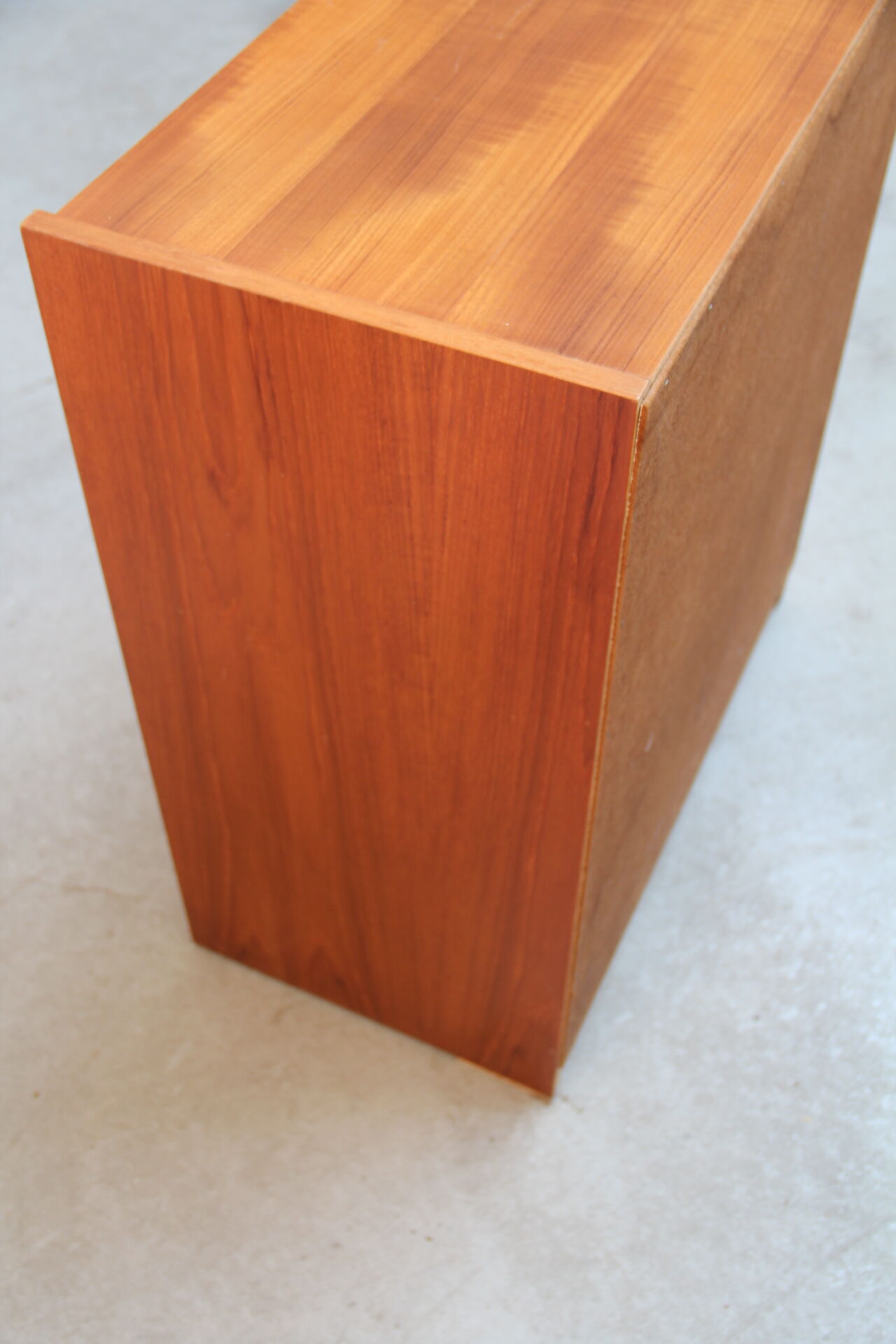 Vintage shoe cabinet teak veneer