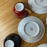 Coffee service in real Limoges porcelain, GBA, Gérard Duffreisseix and abbot